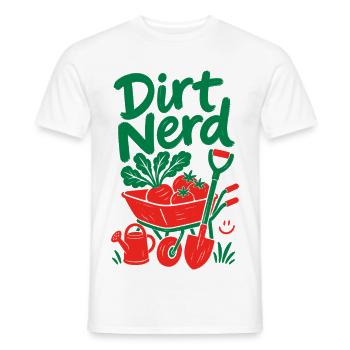 Plantes de jardinage biologique Dirt Nerd - T-shirt homme - blanc - Devant - AI Model Male 178 dark (178cm)
