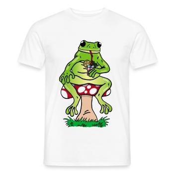 Frosch und Cocktail - Männer T-Shirt - Weiß - Vorne - AI Model Male 178 dark (178cm)