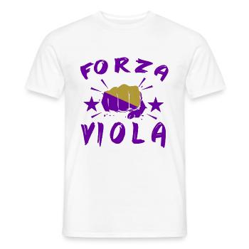 forza Viola - Männer T-Shirt - Weiß - Vorne - AI Model Male 178 dark (178cm)