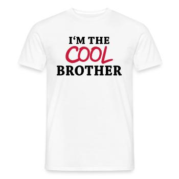 I'm the cool brother - Men's T-Shirt - white - Front - AI Model Male 178 dark (178cm)