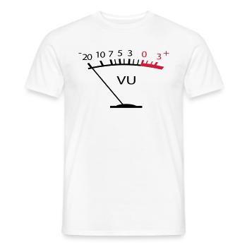VU Meter Tontechnik Sound Produzent Lautstärke - Men's T-Shirt - white - Front - AI Model Male 178 dark (178cm)