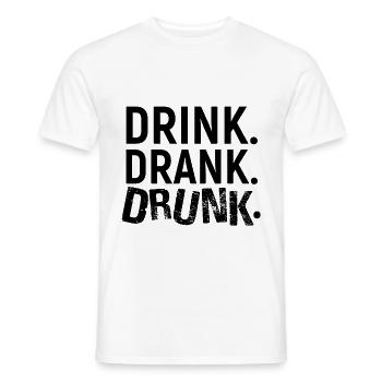 drunk - Men's T-Shirt - white - Front - AI Model Male 178 dark (178cm)