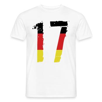 17 Number Germany Jersey - Men's T-Shirt - white - Front - AI Model Male 178 dark (178cm)