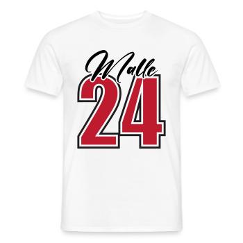 Malle 24 - Männer T-Shirt - Weiß - Vorne - AI Model Male 178 dark (178cm)
