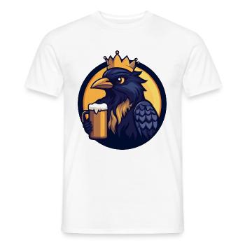 Rabe Krähe Bier Comic - Männer T-Shirt - Weiß - Vorne - AI Model Male 178 dark (178cm)