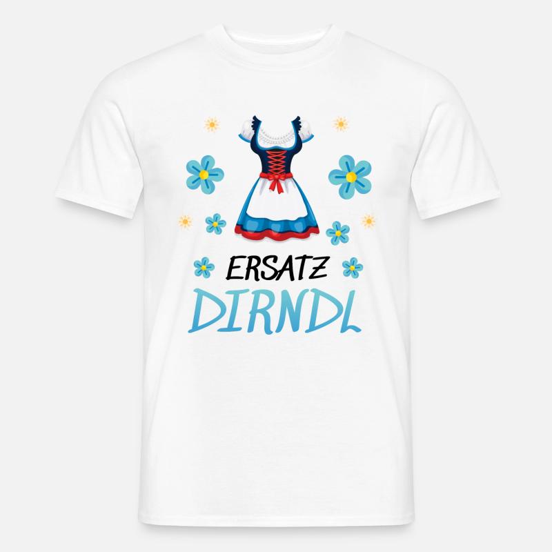 Dirndl Ersatz - Männer T-Shirt - Weiß