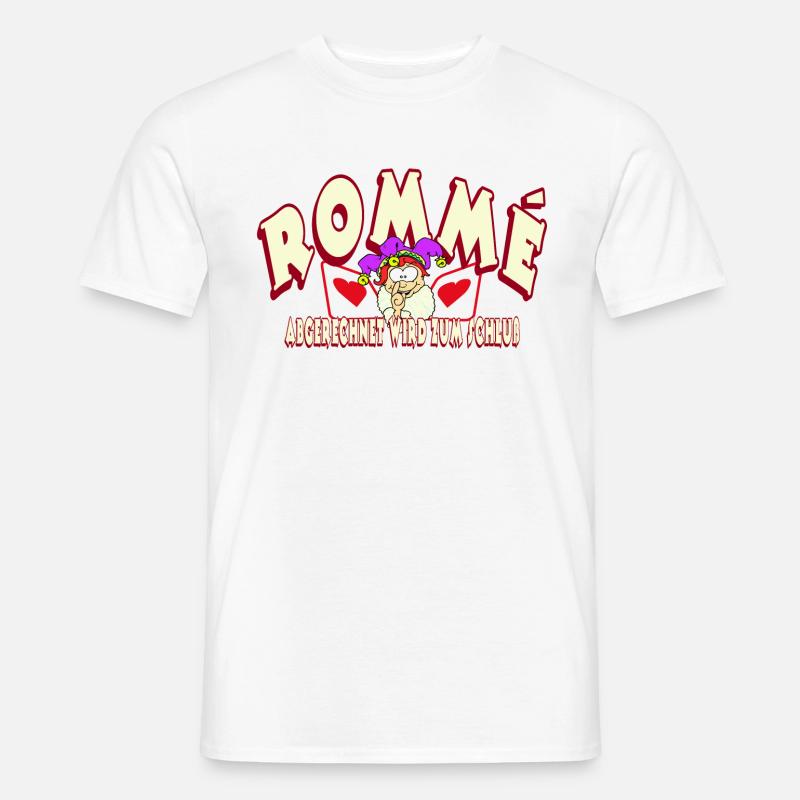 Rommé - Abgerechnet wird zum Schluß - Männer T-Shirt - Weiß