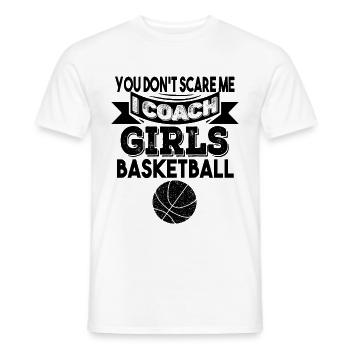Women's Basketball Coach - Men's T-Shirt - white - Front - AI Model Male 178 dark (178cm)