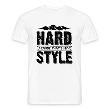 Hard Style Musique Dicton - T-shirt homme - blanc - Devant - AI Model Male 178 dark (178cm)