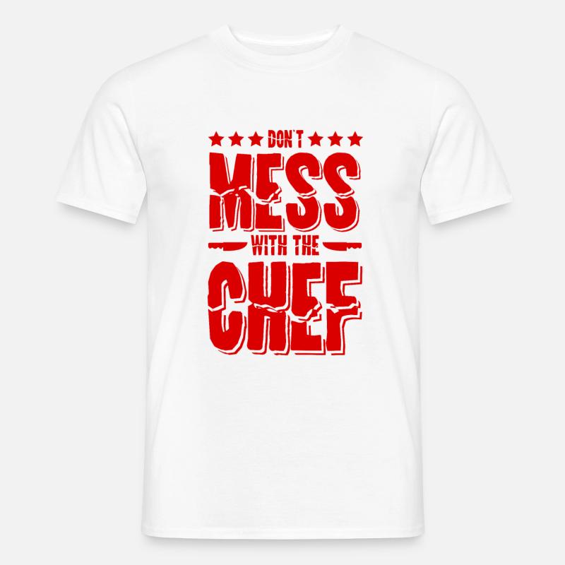 Chef Kochen Chefkoch Spruch - Männer T-Shirt - Weiß