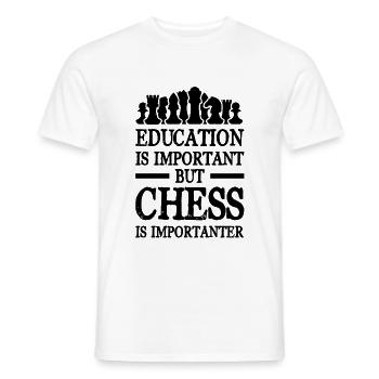 Learning chess - Men's T-Shirt - white - Front - AI Model Male 178 dark (178cm)