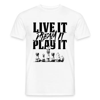leben träumen schach - Männer T-Shirt - Weiß - Vorne - AI Model Male 178 dark (178cm)
