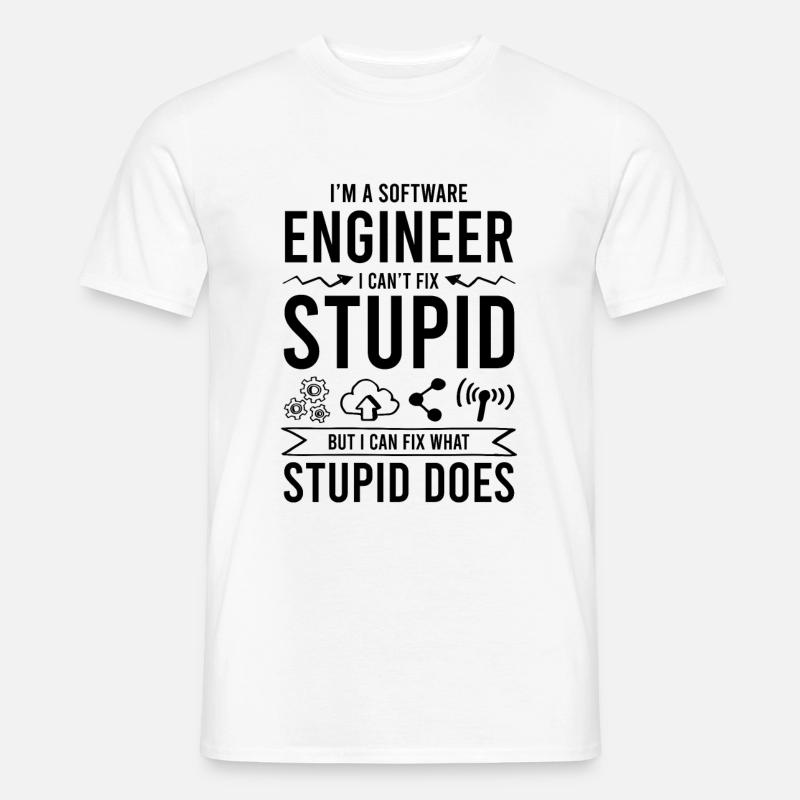 software ingenieur spruch - Männer T-Shirt - Weiß