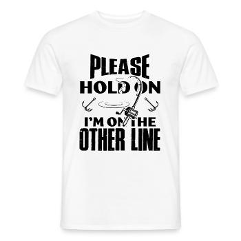 angeln fischen - Männer T-Shirt - Weiß - Vorne - AI Model Male 178 dark (178cm)
