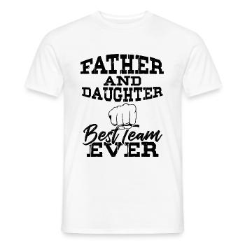 papa et fille - T-shirt homme - blanc - Devant - AI Model Male 178 dark (178cm)