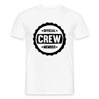Crew Members - Men's T-Shirt - white - Front - AI Model Male 178 dark (178cm)