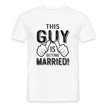 Épouse de mariage - T-shirt homme - blanc - Devant - AI Model Male 178 dark (178cm)