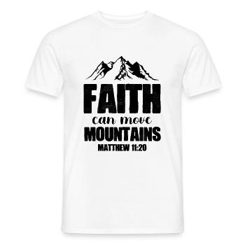 trust mountains of staggered bible - Men's T-Shirt - white - Front - AI Model Male 178 dark (178cm)