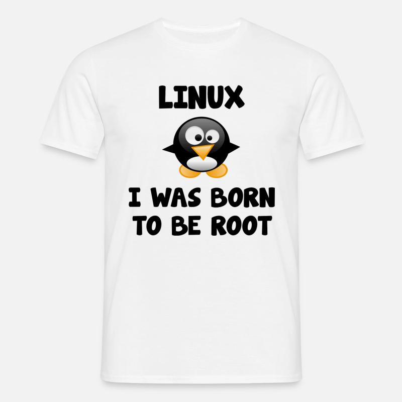 Linux Sysadmin lustiger Spruch - Männer T-Shirt - Weiß