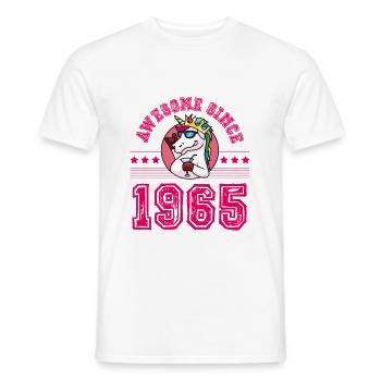 1965 Awesome Einhorn - Männer T-Shirt - Weiß - Vorne - AI Model Male 178 dark (178cm)