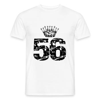 56 Couronne nombre - T-shirt homme - blanc - Devant - AI Model Male 178 dark (178cm)