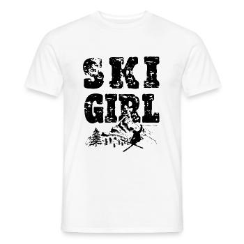 Ski Girl - T-shirt homme - blanc - Devant - AI Model Male 178 dark (178cm)