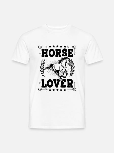 Horse Lover - Männer T-Shirt - Weiß