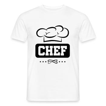 chef chef - Men's T-Shirt - white - Front - AI Model Male 178 dark (178cm)