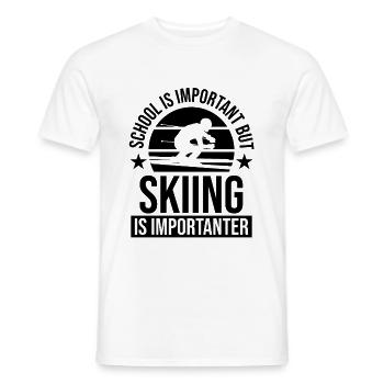 schule wichtig ski wichtiger - Männer T-Shirt - Weiß - Vorne - AI Model Male 178 dark (178cm)
