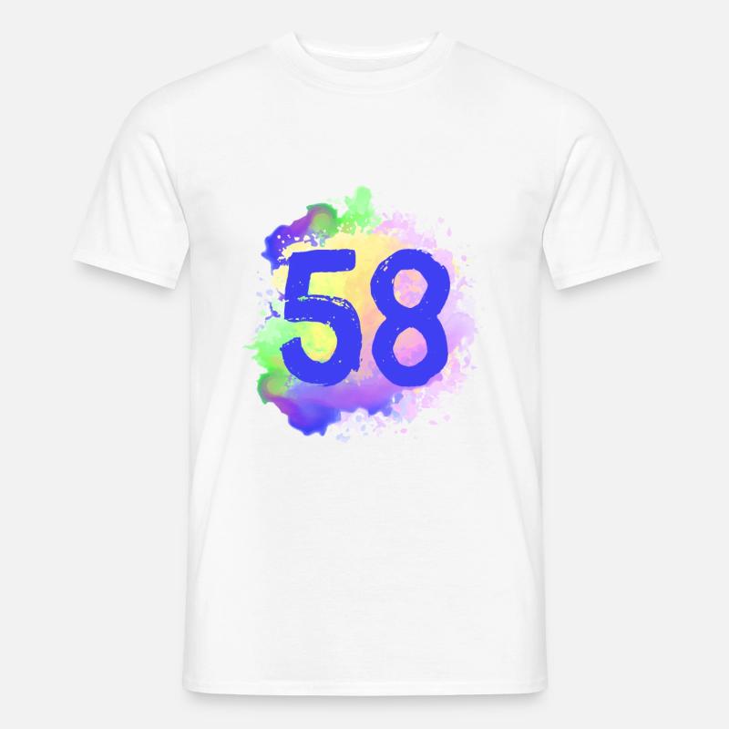 58 Nombre d’objets blob - T-shirt homme - blanc