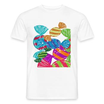 Bonbons - Männer T-Shirt - Weiß - Vorne - AI Model Male 178 dark (178cm)