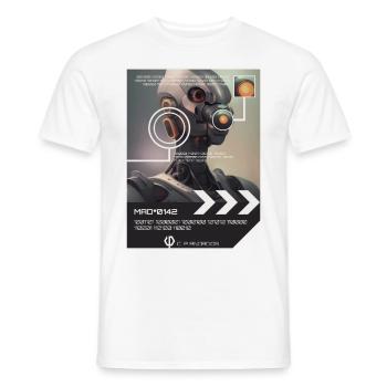 MAD*0142 - Android - Männer T-Shirt - Weiß - Vorne - AI Model Male 178 dark (178cm)