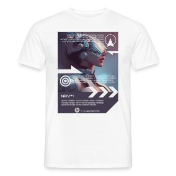 NAV*1 - Android - Männer T-Shirt - Weiß - Vorne - AI Model Male 178 dark (178cm)