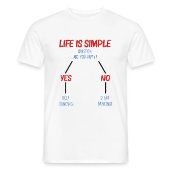 Good luck dancing - Men's T-Shirt - white - Front - AI Model Male 178 dark (178cm)