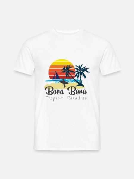 Bora Bora - Sommerurlaub Malediven Reiseziel Gesch - Männer T-Shirt - Weiß
