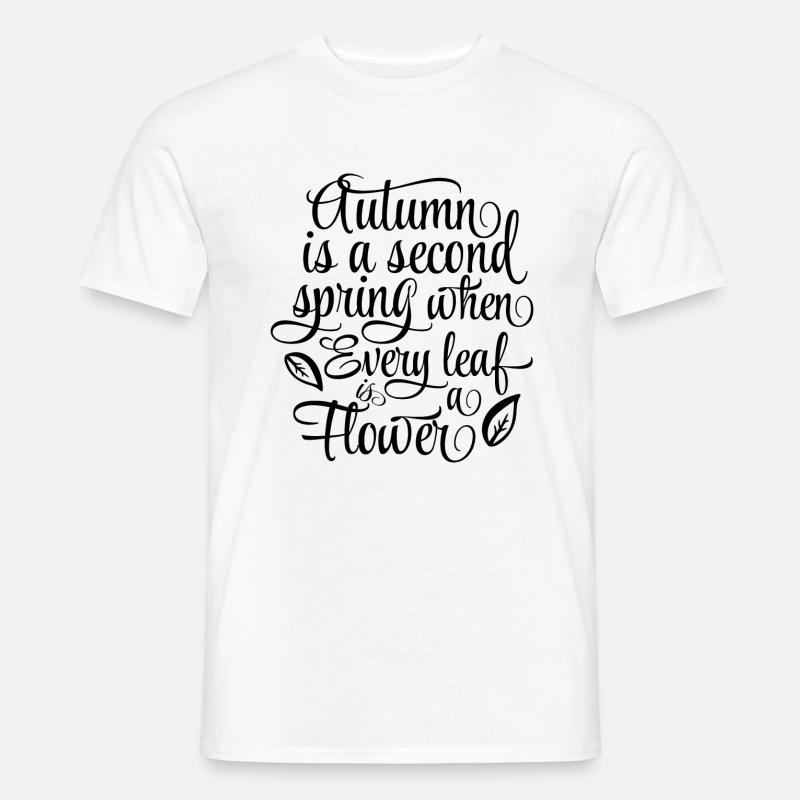 Autumn Fall Leaf Gift - Männer T-Shirt - Weiß