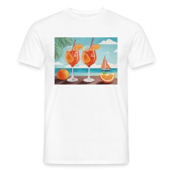 Sommerurlaub mit Freunden Aperoly Sprizz - Männer T-Shirt - Weiß - Vorne - AI Model Male 178 dark (178cm)