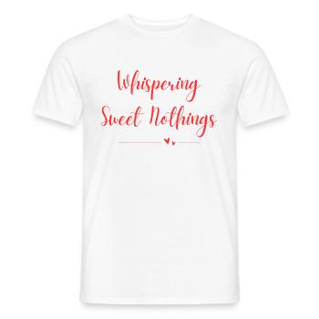 Whispering Sweet Nothings - Men's T-Shirt - white - Front - AI Model Male 178 dark (178cm)