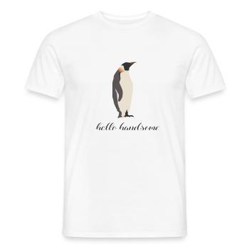 hello handsome - T-shirt homme - blanc - Devant - AI Model Male 178 dark (178cm)