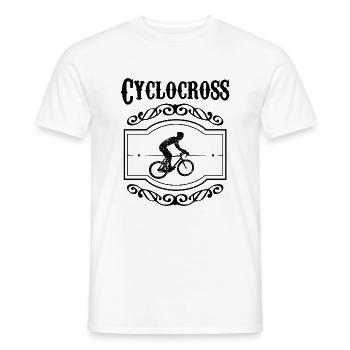 Cyclocross cadeau vélo BikeCross - T-shirt homme - blanc - Devant - AI Model Male 178 dark (178cm)