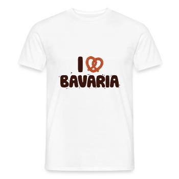 I Love Bavaria - Men's T-Shirt - white - Front - AI Model Male 178 dark (178cm)