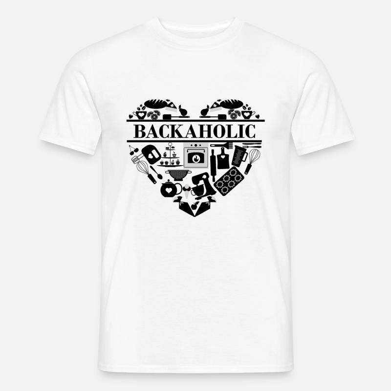 Backaholic - Männer T-Shirt - Weiß