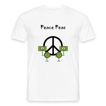 Peace peas - Männer T-Shirt - Weiß - Vorne - AI Model Male 178 dark (178cm)