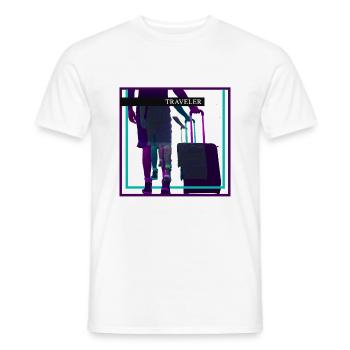 Traveler - Men's T-Shirt - white - Front - AI Model Male 178 dark (178cm)