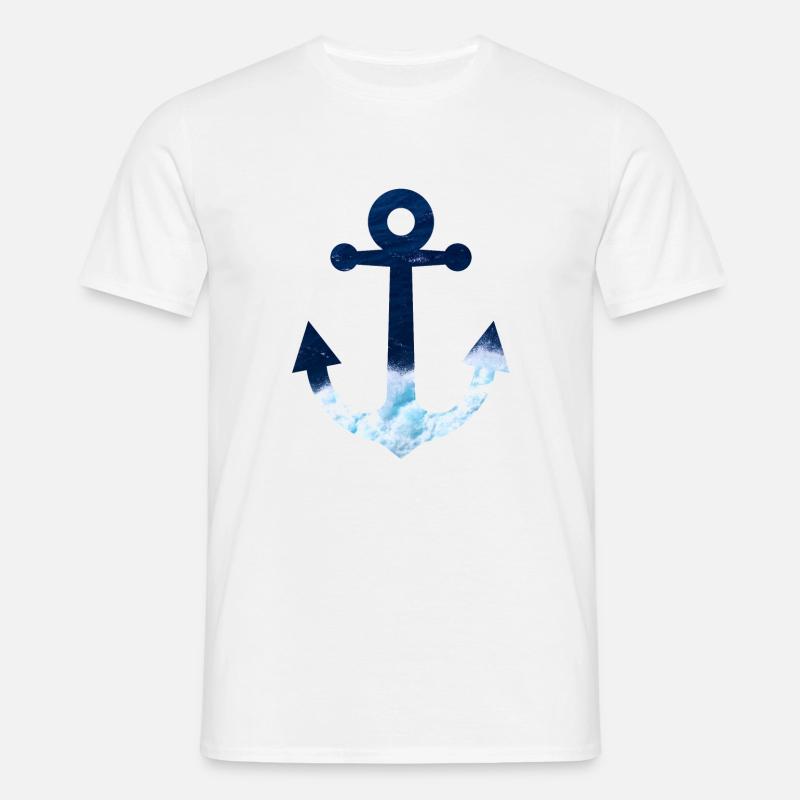 Anker - Männer T-Shirt - Weiß