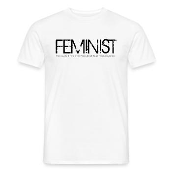Droits féministes pour les femmes féministes - T-shirt homme - blanc - Devant - AI Model Male 178 dark (178cm)