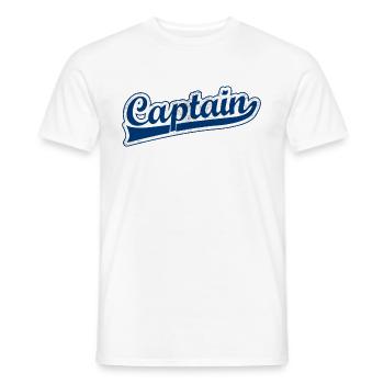 Captain - Men's T-Shirt - white - Front - AI Model Male 178 dark (178cm)
