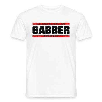 Gabber - Männer T-Shirt - Weiß - Vorne - AI Model Male 178 dark (178cm)