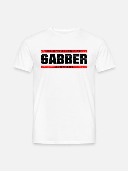 Gabber - Männer T-Shirt - Weiß