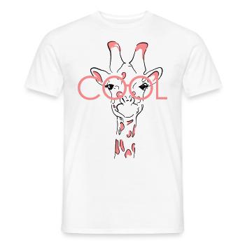 GIRAFFE COOL - Männer T-Shirt - Weiß - Vorne - AI Model Male 178 dark (178cm)